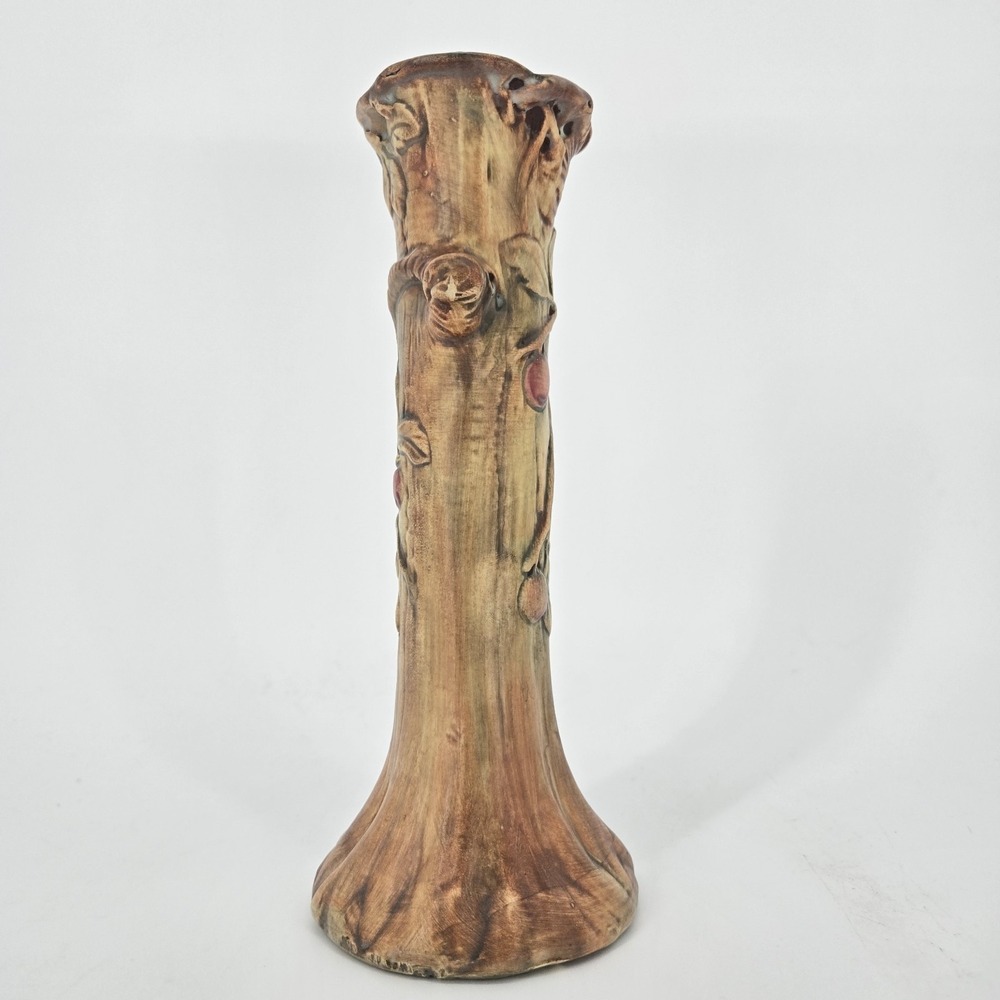 Vintage Weller Pottery Woodcraft Apple Tree Bud Vase 1920s Art Nouveau Faux Bois - Picture 4 of 12